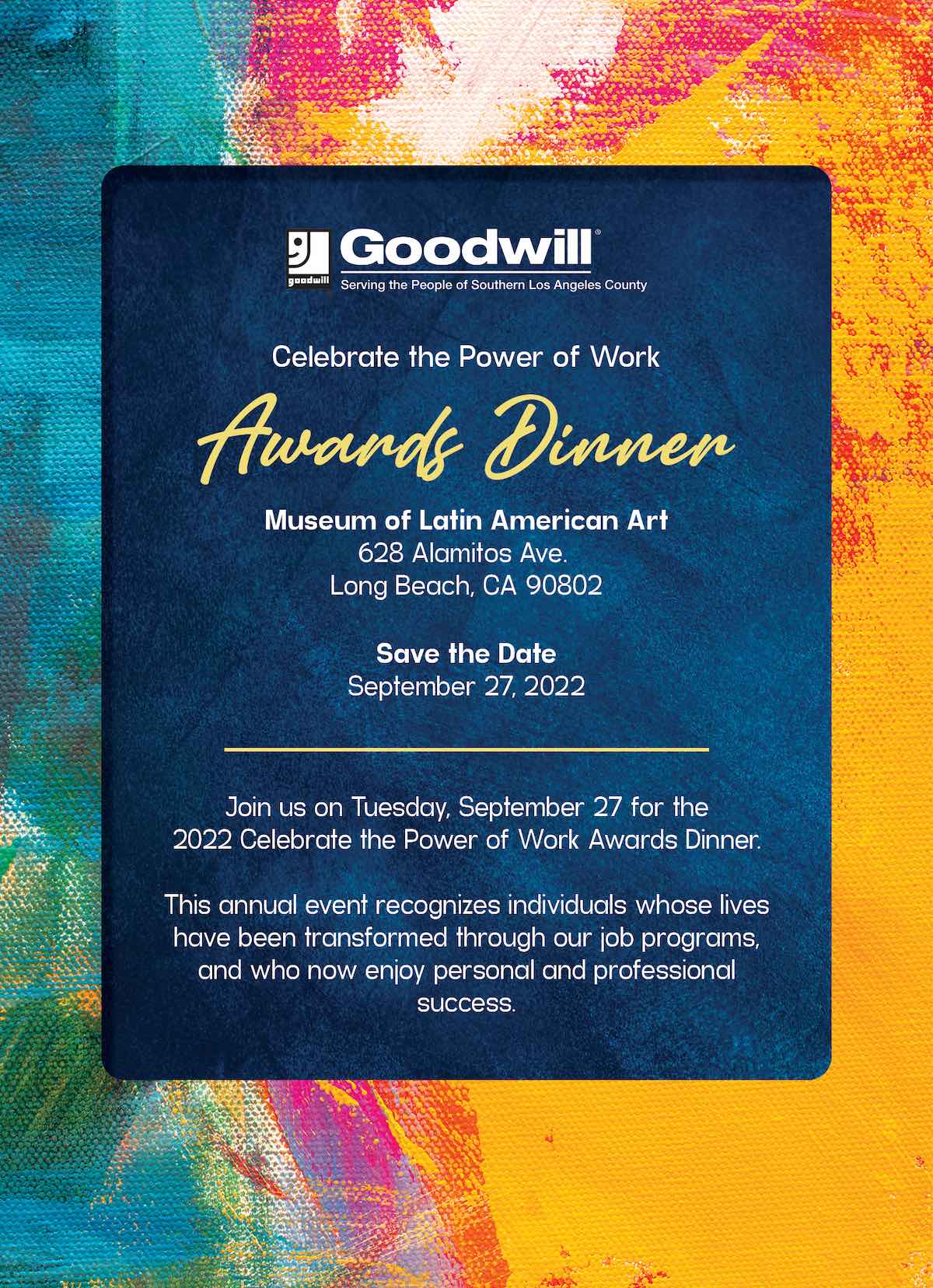 2022 Celebrate the Power of Work Awards Dinner